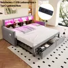 A bedroom scene featuring a sofa bed with storage drawers and LED lighting. Náhled obrázku produktu