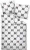 A set of bedding, including a duvet cover and pillowcases, laid out flat on a white background. Produktbild-Vorschau