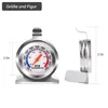 Product shot of an oven thermometer with size indicators. Produktbild-Vorschau
