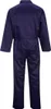 A navy blue work overall is shown from the back against a white background. Produktbild-Vorschau