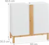 Relaxdays Waschbeckenunterschrank, 2 Fächer, Badschrank MDF Produktbild-Vorschau 4
