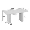 Esstisch Weiß 160x80x75cm mit abgerundeten Ecken, Moderner Produktbild-Vorschau 6