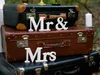 Supporto da tavolo Mr & Mrs in legno decorazione lettere Anteprima dell’immagine prodotto 3
