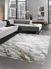 Teppich modern Wohnzimmerteppich Marmor Optik in creme grau Produktbild-Vorschau 1