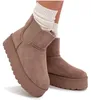 Damen Schneestiefel Mit Elastischem Einsatz Khaki Kiora 39 Produktbild-Vorschau 1
