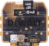A clear, top-down view of a DeWalt screwdriver bit set case. Anteprima dell’immagine prodotto
