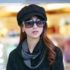 Retro Herbst Winter Frauen Mädchen Kunstwolle einfarbige Produktbild-Vorschau 3