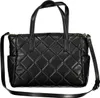 A black quilted handbag with top handles and a shoulder strap, shown against a white background. Náhľad obrázku produktu