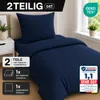 Komfortec Premium Bettwäsche 155x220 cm Bettbezug + 80x80 Produktbild-Vorschau 2