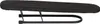 A black ironing board with a black cover and black metal legs, shown from a side angle against a white background. Produktbild-Vorschau