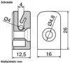 Drahthalter mit Schraube Spanndrahthalter 16mm x 26mm – Produktbild-Vorschau 7