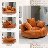 LVHOM Lazy Sofa avec 3 coussins, Pouf classique avec Voir les images du produit 6