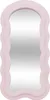 A pink wavy mirror on a white background. Podgląd zdjęcia produktu
