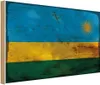 vianmo Holzschild 12x18 cm Ruanda Rwanda Rost Flagge Fahne Produktbild-Vorschau 1