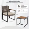Set di mobili da giardino in polyrattan COSTWAY, set da Anteprima dell’immagine prodotto 3