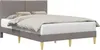 vidaXL Bettrahmen mit Kopfteil Taupe 160 x 200 cm Stoff Produktbild-Vorschau 1