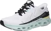 A single white athletic shoe with black laces and mint green accents. Voir les images du produit