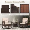 KOMFOTTEU 3-teiliges Gartenmöbel Set, 2 Rattan Produktbild-Vorschau 5