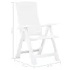 vidaXL Chaises de jardin réglables 2 pcs. Plastique blanc Voir les images du produit 18