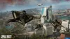 A scene from the video game Call of Duty: Black Ops 7, showing characters in wingsuits jumping between buildings in a city. Produktbild-Vorschau