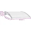 vidaXL Türvordach Grau und Transparent 120x75 cm PC Produktbild-Vorschau 17