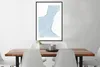 MuchoWow® Gerahmtes Poster Blau - Minimalismus - Abstrakt Produktbild-Vorschau 3