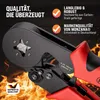 Close-up of a crimping tool with text overlays highlighting quality and features. Produktbild-Vorschau