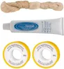 A collection of plumbing sealing products including hemp, sealant paste, and PTFE tape. Anteprima dell’immagine prodotto