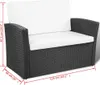 vidaXL Ensemble salon de jardin 4 pièces avec coussins Poly Voir les images du produit 8