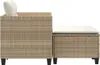 vidaXL Gartensofa 2-Sitzer mit Hockern Beige Poly Rattan Produktbild-Vorschau 5