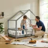 Lit bébé "Treviolo" au style maison, avec barrière de Voir les images du produit 6
