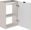 Handwaschbeckenschrank geriffelt - Tür wendbar - Beige - 60 Produktbild-Vorschau 4