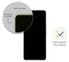 A close-up of a phone screen protector with text and icons indicating its features. Produktbild-Vorschau