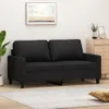 vidaXL Sofá de 2 plazas, color , 140 cm, tapizado en cuero Vista previa de la imagen del producto 2