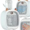 Mini Luftkühler mit Luftbefeuchter, USB Tischventilator mit Produktbild-Vorschau 1