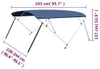 vidaXL 4-Bow Bimini Top bleu marine 243x(230-244)x137 cm Voir les images du produit 8