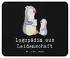 Mr. & Mrs. Panda Mauspad Logopädin Leidenschaft - Schwarz - Produktbild-Vorschau 1