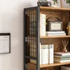 Étagère sur pied élégante au style industriel, en bois Voir les images du produit 5
