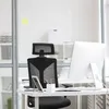 An office chair is shown in front of a desk with a computer monitor. Produktbild-Vorschau