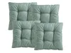 Set di 4 cuscini per sedie | Cuscini turchesi 38 x 38 x 6 Anteprima dell’immagine prodotto 1
