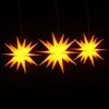 vidaXL Étoiles de Noël LED 3 pcs. Pliable Jaune Voir les images du produit 9