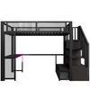 Hoogslaper 140 x 200 cm met bureau, 3 lades, open Productafbeelding-voorbeeld 14