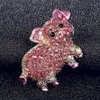 Frauen Strass Intarsien Schwein Brosche Pin Corsage Tasche Produktbild-Vorschau 4