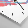 Wanduhr - Quadrat - Glasuhr - Abstraktion Hörner - 30x30cm Produktbild-Vorschau 5