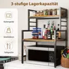 COSTWAY 3patrový regál do mikrovlnné trouby, průmyslový Náhled obrázku produktu 3