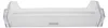 A clear, studio shot of a transparent plastic refrigerator door shelf against a white background. Náhľad obrázku produktu