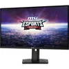 A black MSI gaming monitor on a white background, displaying a promotional image on its screen. Produktbild-Vorschau