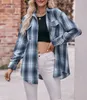 ASKSA Damen Karierte Bluse Casual Oversized Hemdbluse Produktbild-Vorschau 4