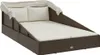 vidaXL Sonnenliege mit Faltdach Braun 200x114x128 cm Poly Produktbild-Vorschau 6