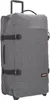 A gray Eastpak trolley bag with black straps and wheels, shown from the front. Produktbild-Vorschau
